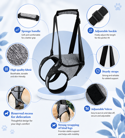 Savlah Pets Dog Lift Harness – Rear Leg Support Sling